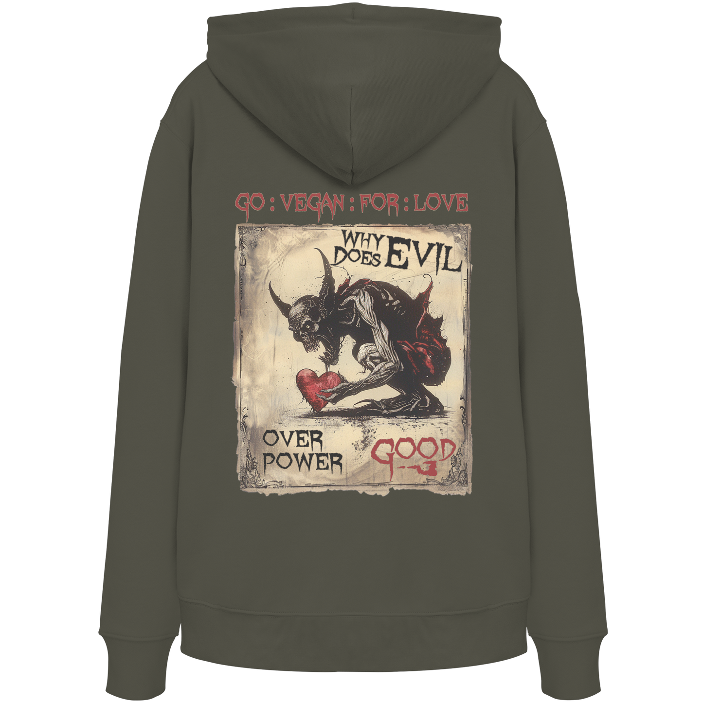 vegwear "why does evil" - unisex Bio Hoodie / Kapuzenpulli