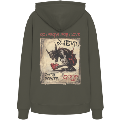 vegwear "why does evil" - unisex Bio Hoodie / Kapuzenpulli