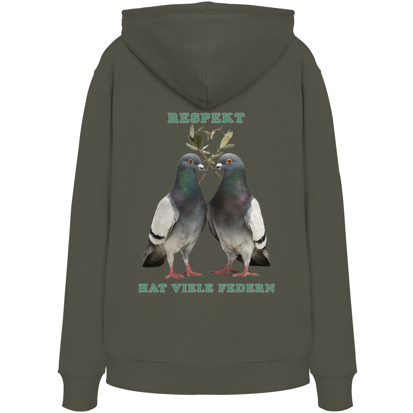 vegwear "Respekt hat viele Federn" - unisex Bio Hoodie / Kapuzenpulli