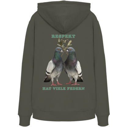 vegwear "Respekt hat viele Federn" - unisex Bio Hoodie / Kapuzenpulli