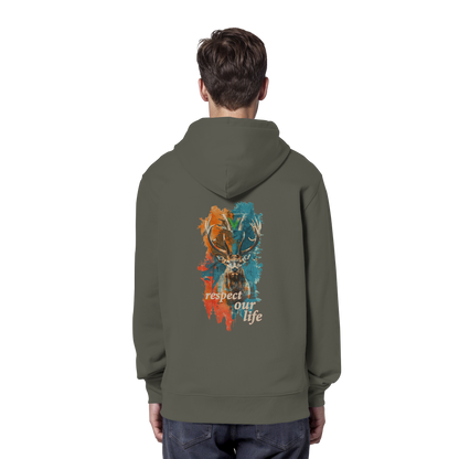 vegwear "respect our life - Hirsch" - unisex Hoodie / Kapuzenpulli