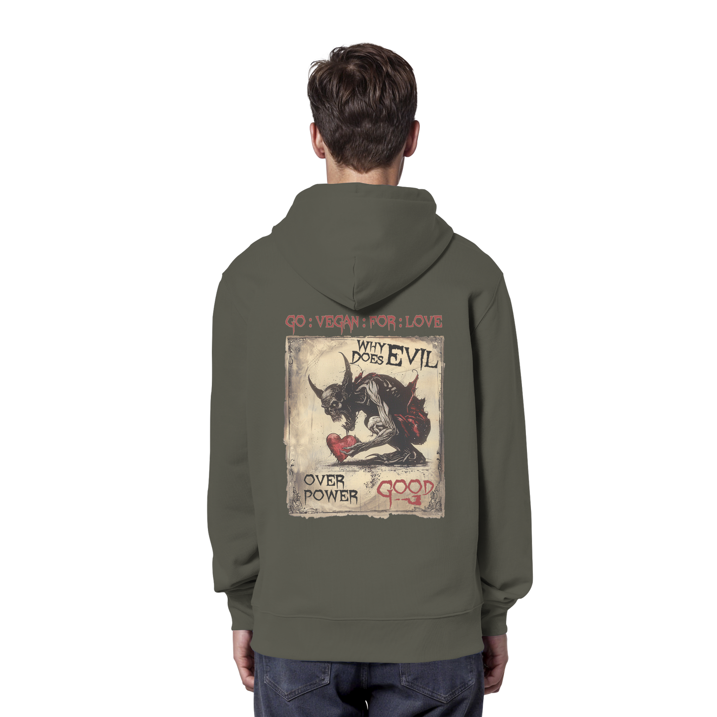 vegwear "why does evil" - unisex Bio Hoodie / Kapuzenpulli