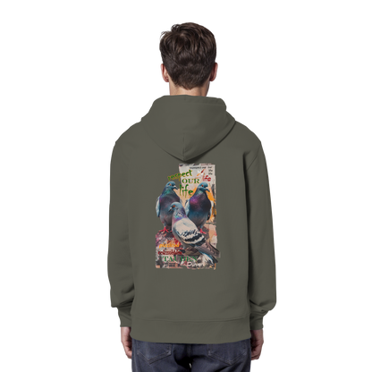 vegwear "respect our life - Tauben" - unisex Bio Hoodie / Kapuzenpulli