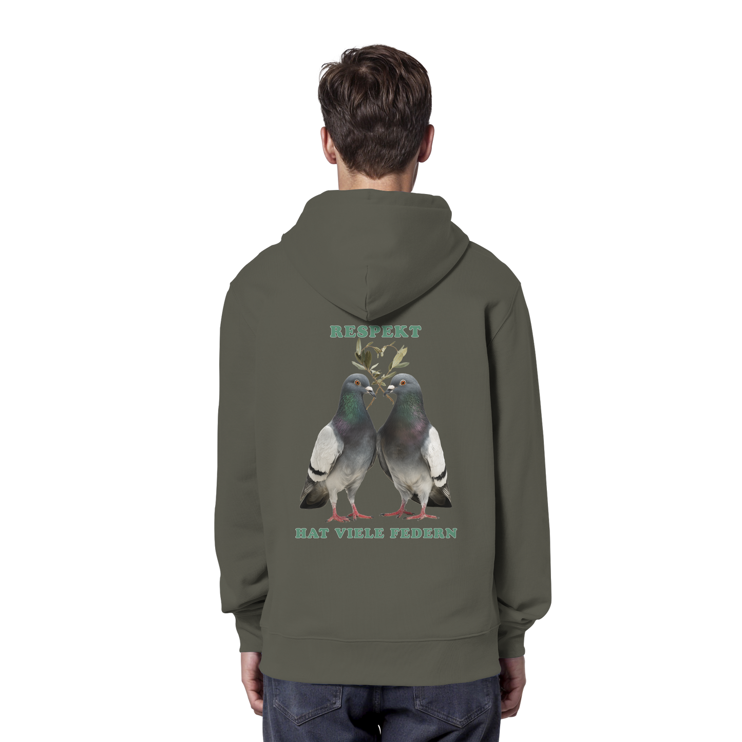 vegwear "Respekt hat viele Federn" - unisex Bio Hoodie / Kapuzenpulli