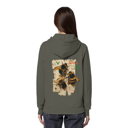 vegwear "no bees no life" - unisex Bio Hoodie / Kapuzenpulli, vegan