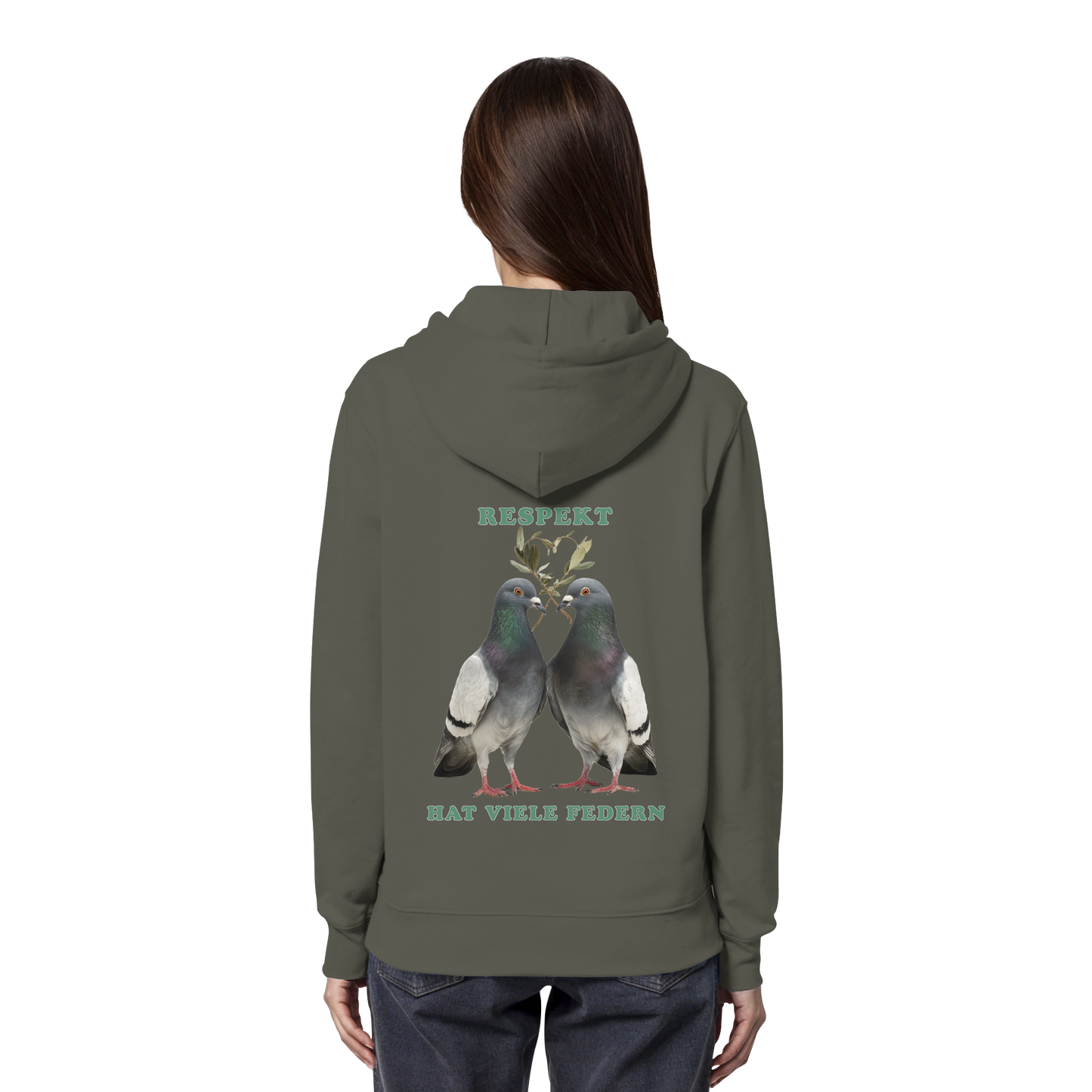 vegwear "Respekt hat viele Federn" - unisex Bio Hoodie / Kapuzenpulli