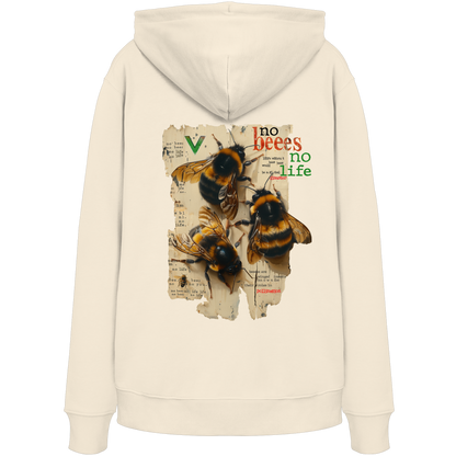vegwear "no bees no life" - unisex Bio Hoodie / Kapuzenpulli, vegan