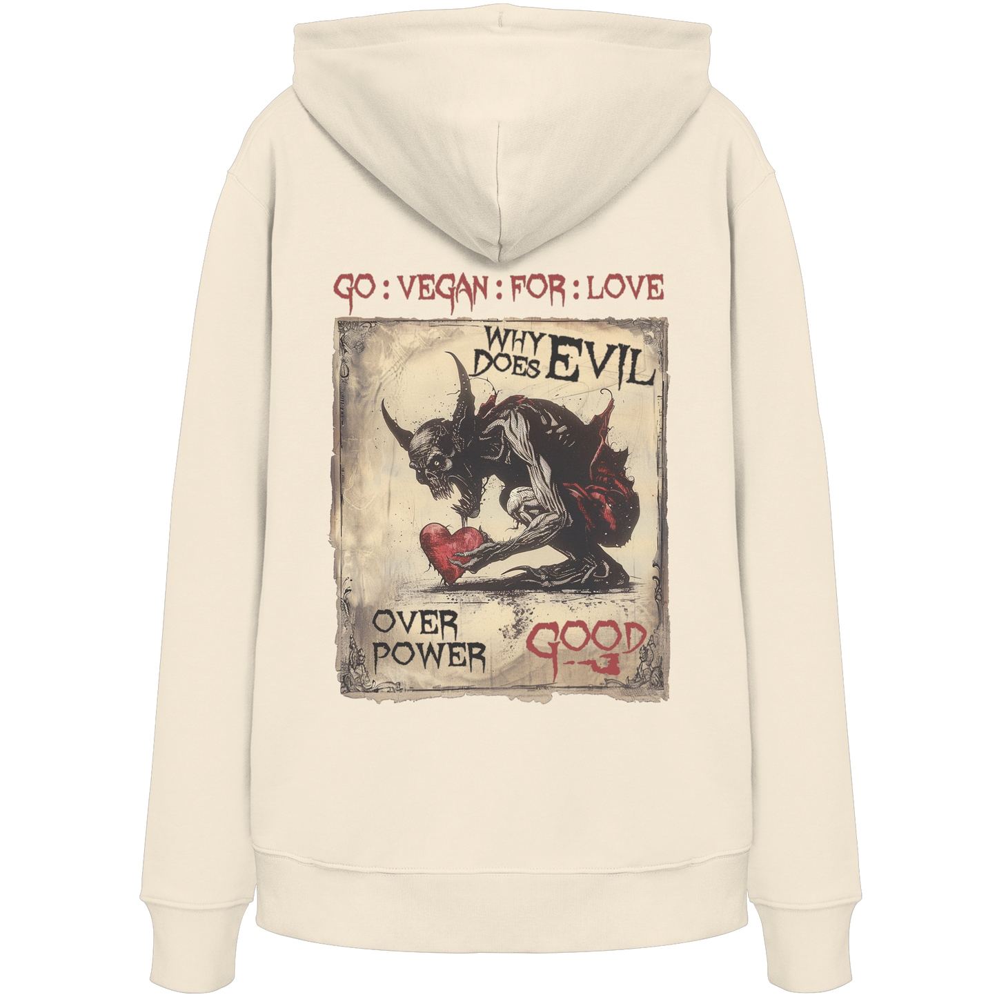 vegwear "why does evil" - unisex Bio Hoodie / Kapuzenpulli