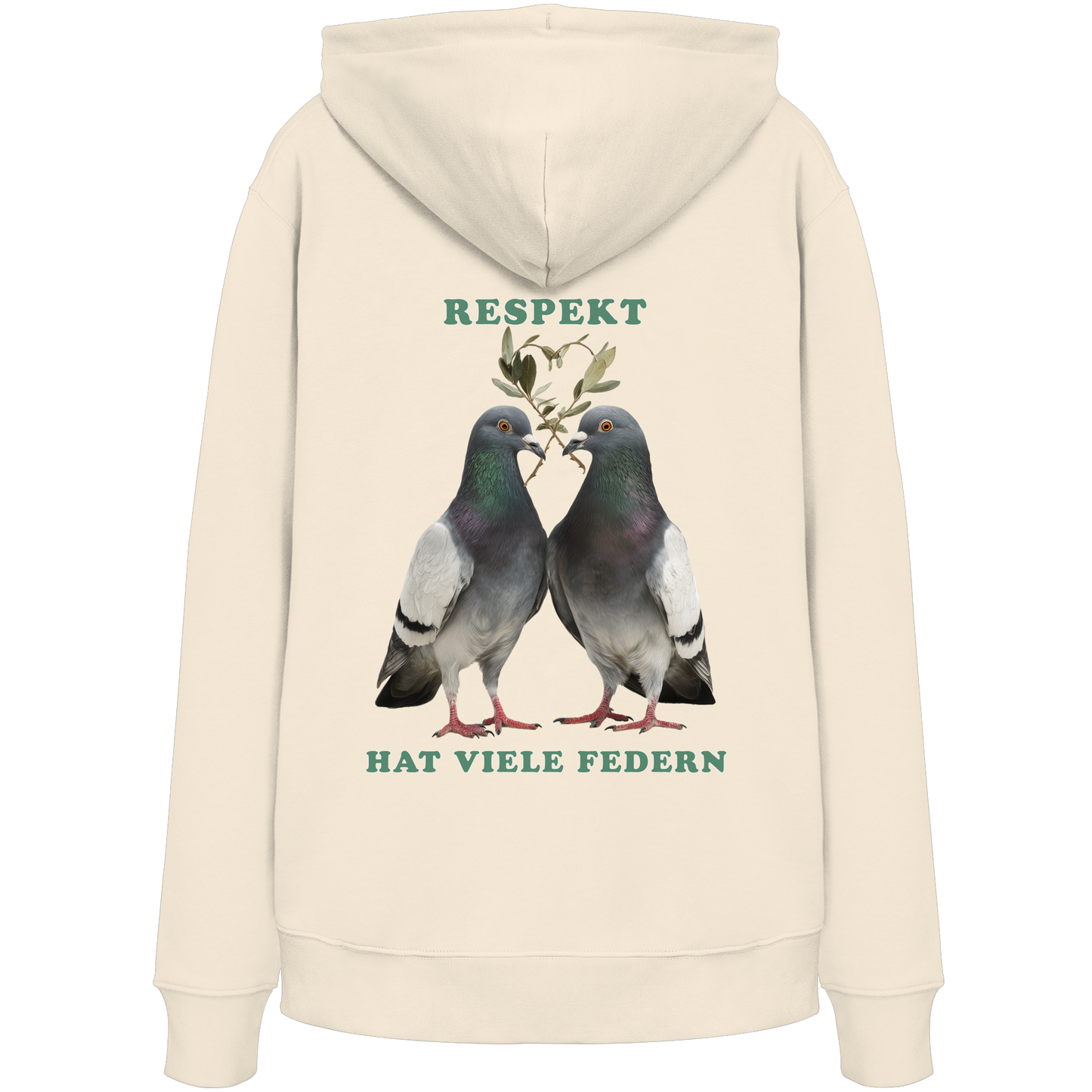 vegwear "Respekt hat viele Federn" - unisex Bio Hoodie / Kapuzenpulli