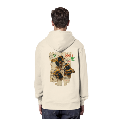 vegwear "no bees no life" - unisex Bio Hoodie / Kapuzenpulli, vegan