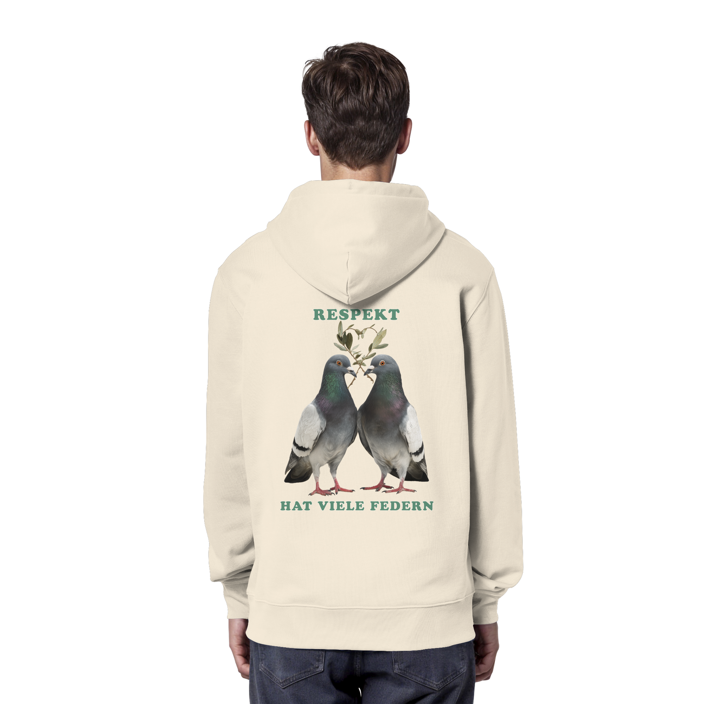 vegwear "Respekt hat viele Federn" - unisex Bio Hoodie / Kapuzenpulli