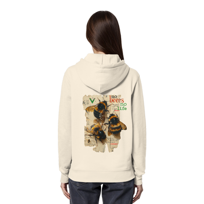 vegwear "no bees no life" - unisex Bio Hoodie / Kapuzenpulli, vegan