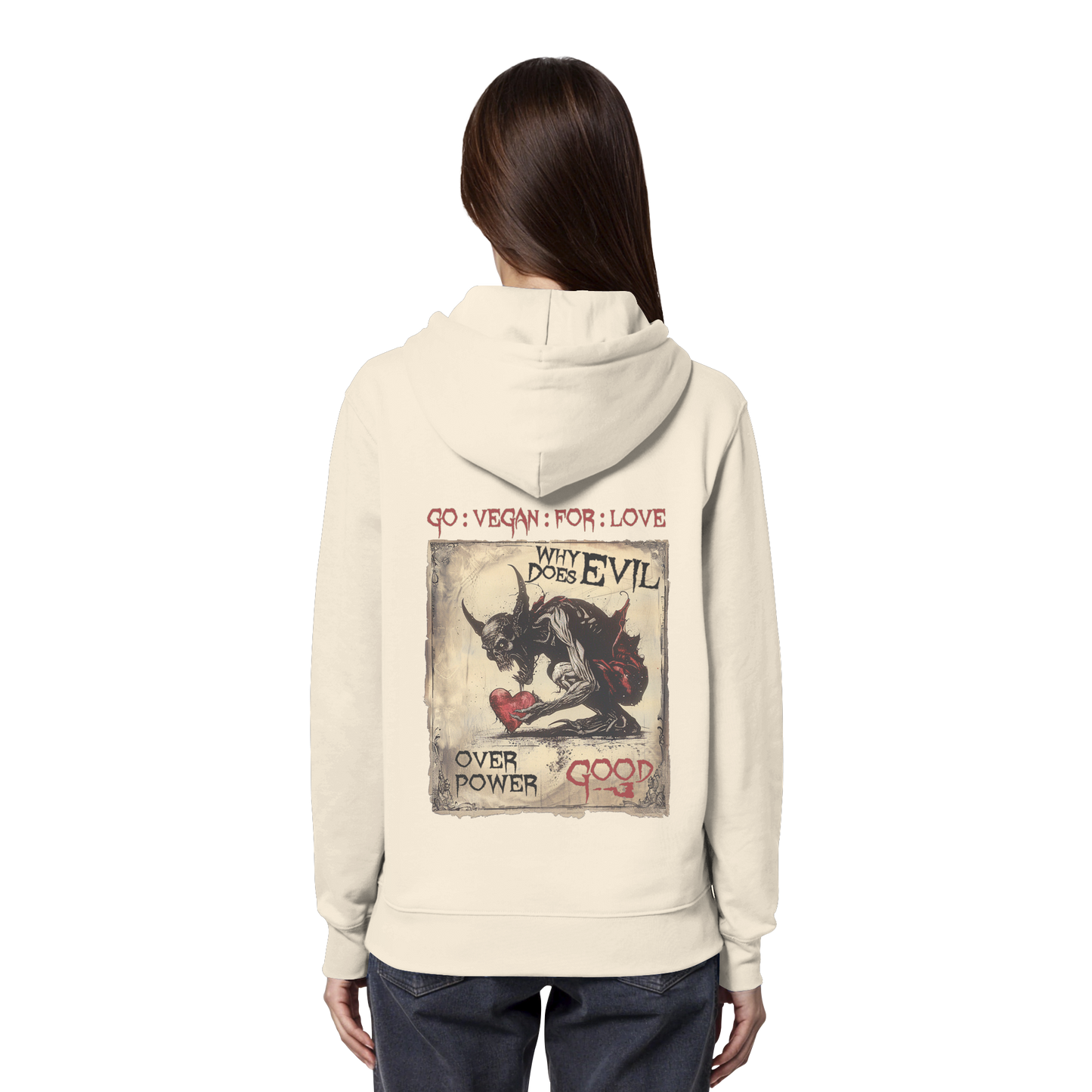 vegwear "why does evil" - unisex Bio Hoodie / Kapuzenpulli