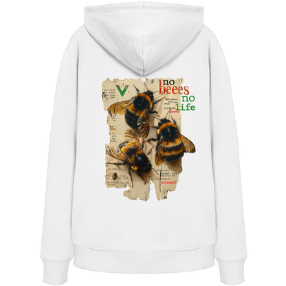vegwear "no bees no life" - unisex Bio Hoodie / Kapuzenpulli, vegan