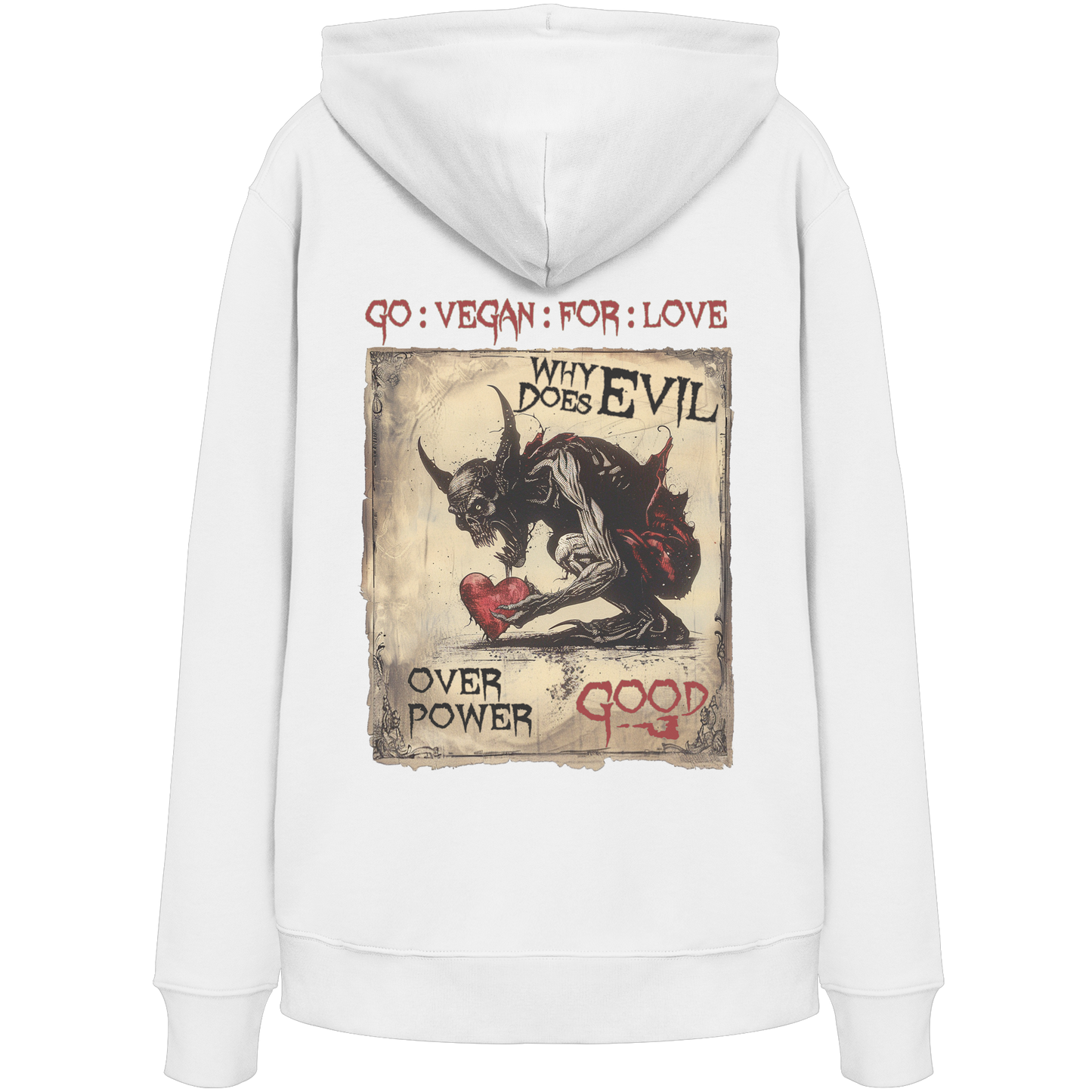 vegwear "why does evil" - unisex Bio Hoodie / Kapuzenpulli