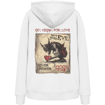 vegwear "why does evil" - unisex Bio Hoodie / Kapuzenpulli