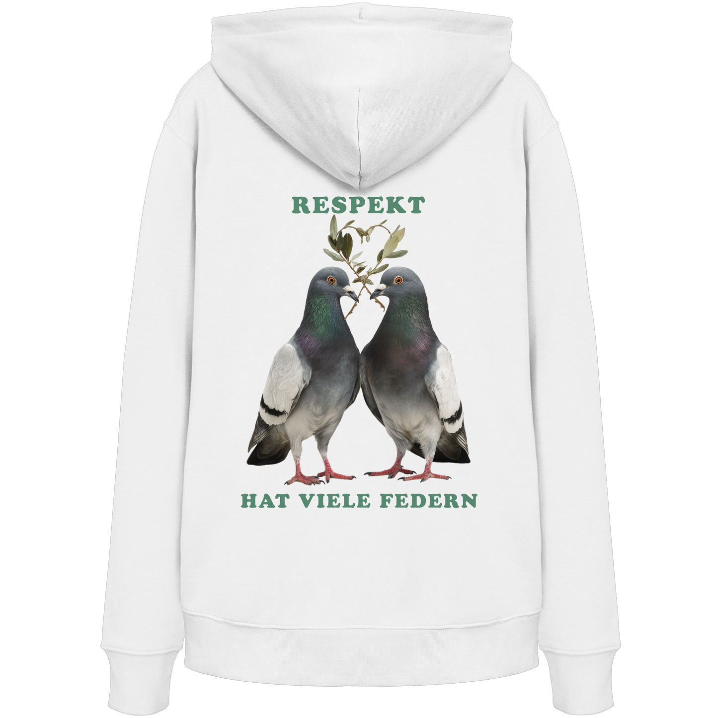vegwear "Respekt hat viele Federn" - unisex Bio Hoodie / Kapuzenpulli