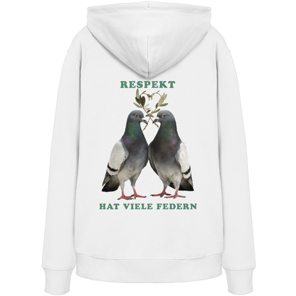 vegwear "Respekt hat viele Federn" - unisex Bio Hoodie / Kapuzenpulli
