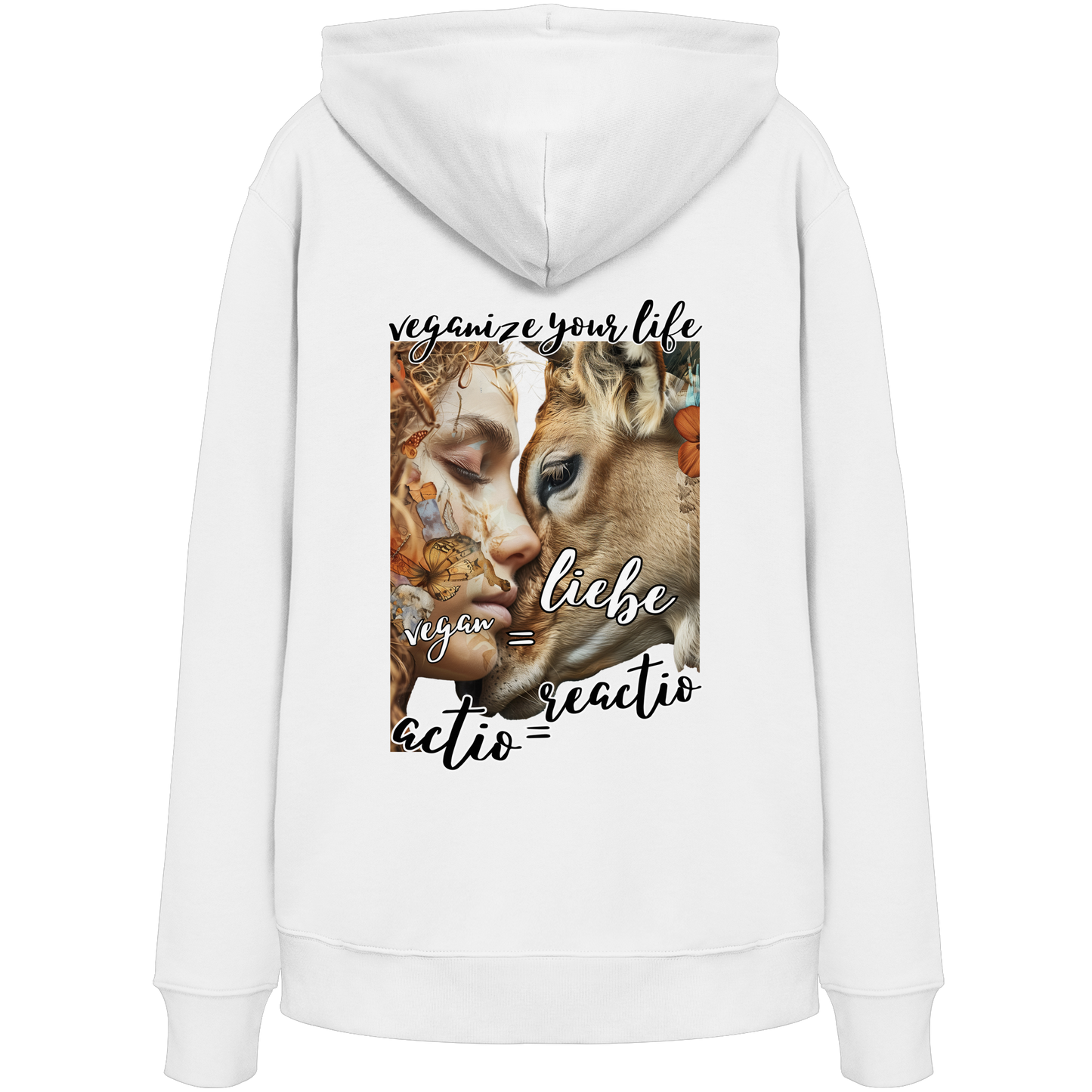 Motif "actio = reactio" - unisex organic hoodie / hoodie
