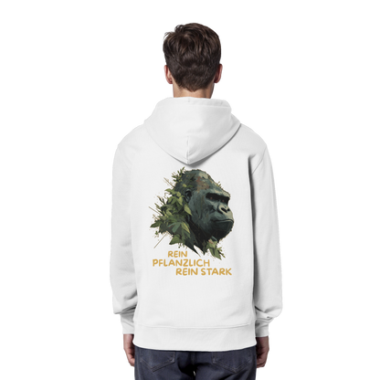 vegwear "Gorilla, rein pflanzlich rein stark - unisex Hoodie / Kapuzenpulli, bio vegan