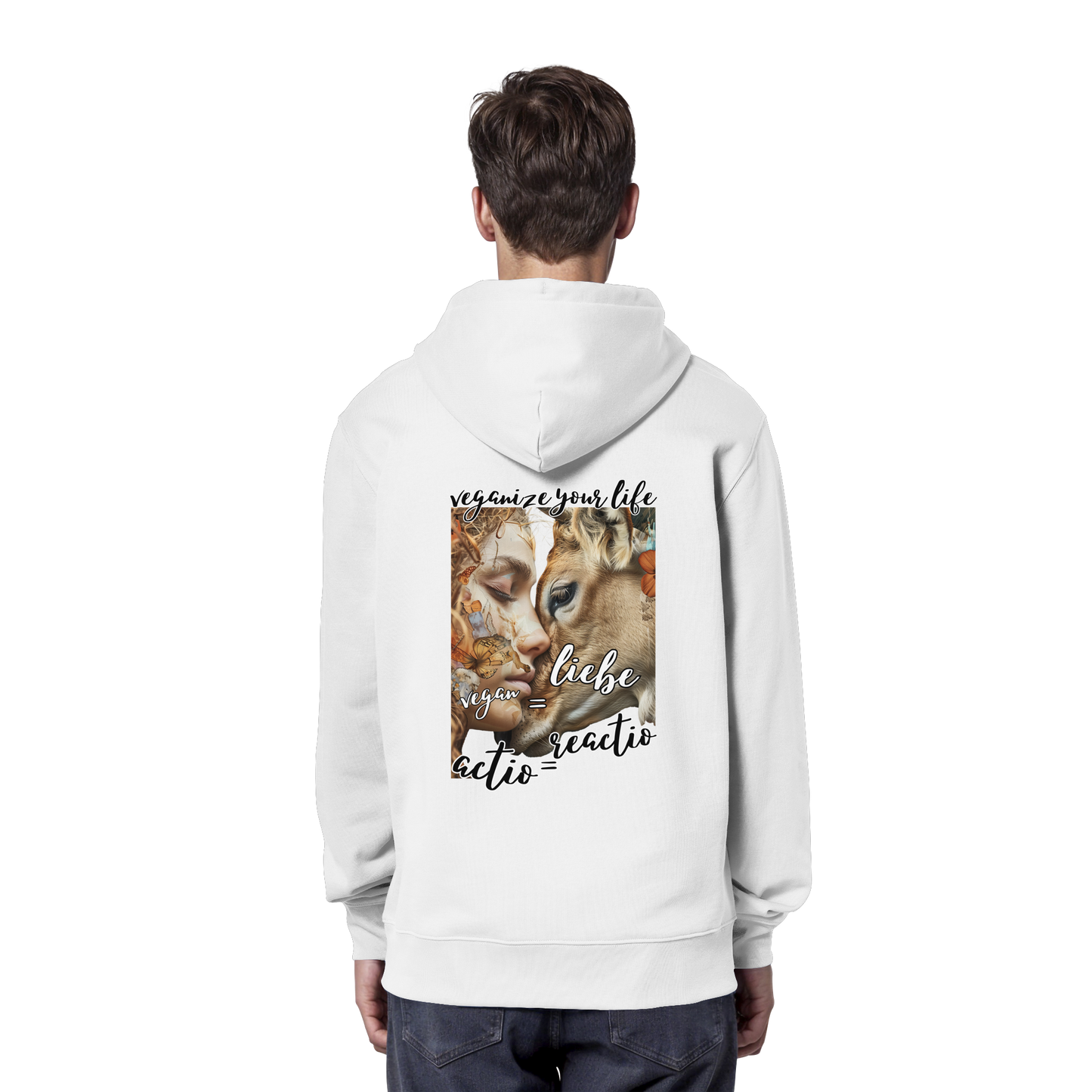 Motif "actio = reactio" - unisex organic hoodie / hoodie