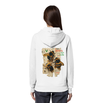 vegwear "no bees no life" - unisex Bio Hoodie / Kapuzenpulli, vegan