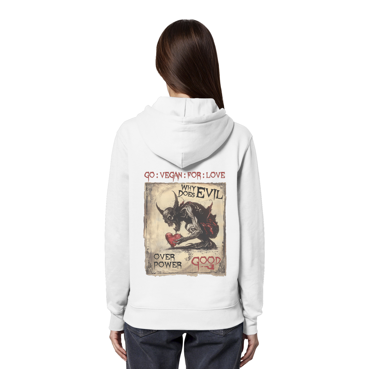 vegwear "why does evil" - unisex Bio Hoodie / Kapuzenpulli