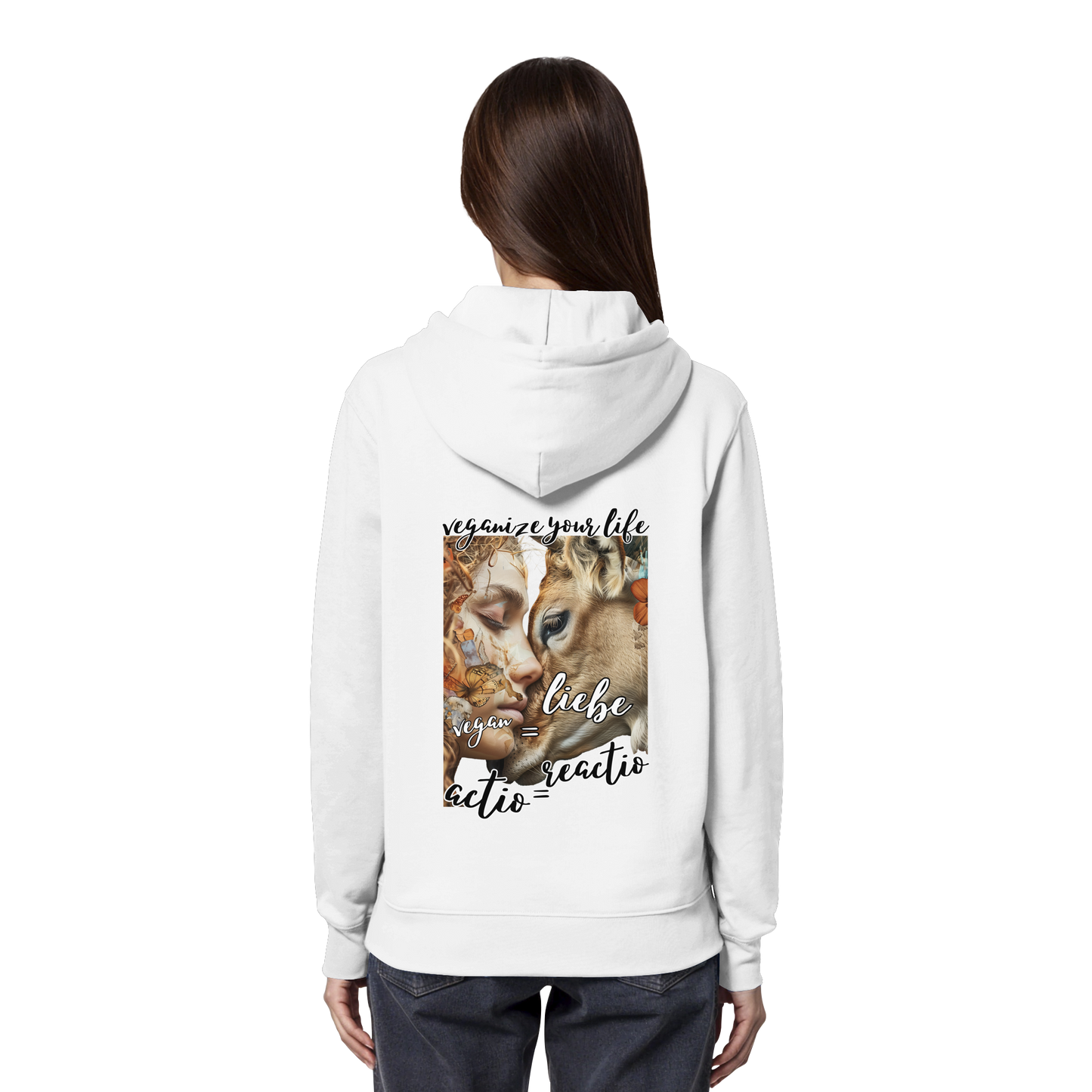 Motif "actio = reactio" - unisex organic hoodie / hoodie