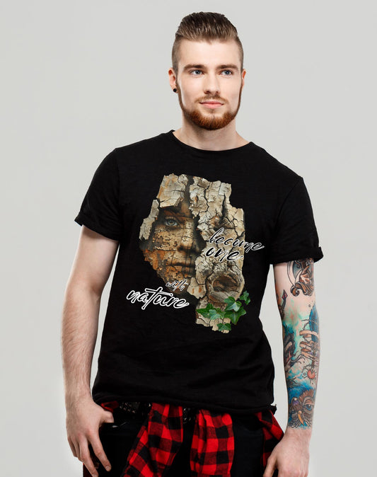 Motiv "become one with nature" - unisex Bio T-Shirt