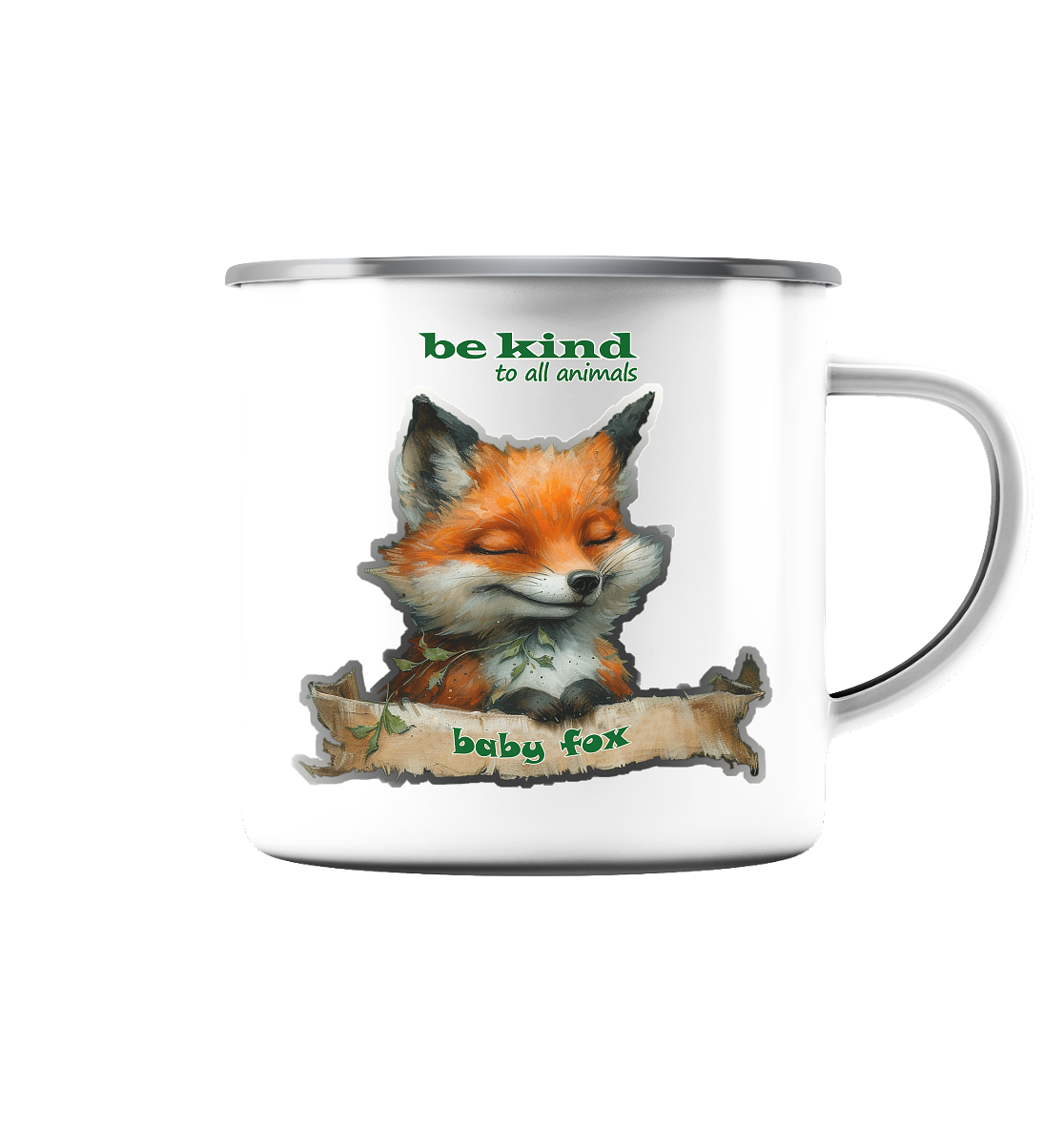Motif "Baby Fox" - enamel mug