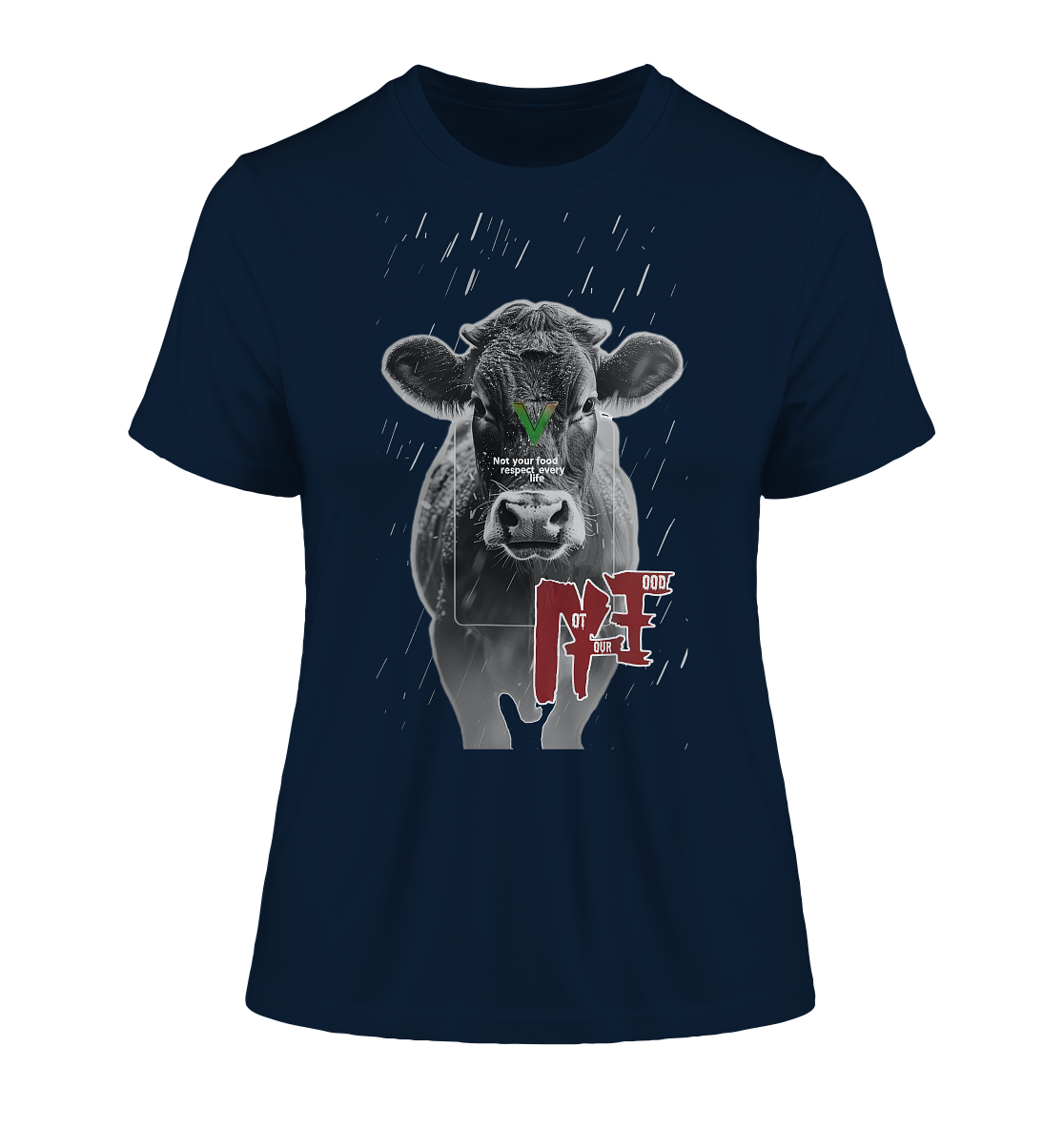 Motiv "not your food" - eng geschnittenes Bio Damen T-Shirt
