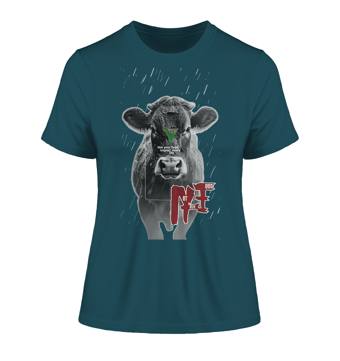 Motiv "not your food" - eng geschnittenes Bio Damen T-Shirt