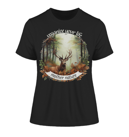 Motiv "mother nature" - eng geschnittenes Damen Bio T-Shirt