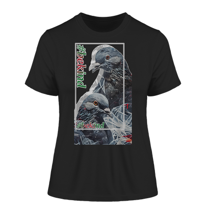 Motif "be kind" - tight-fitting women's organic T-shirt