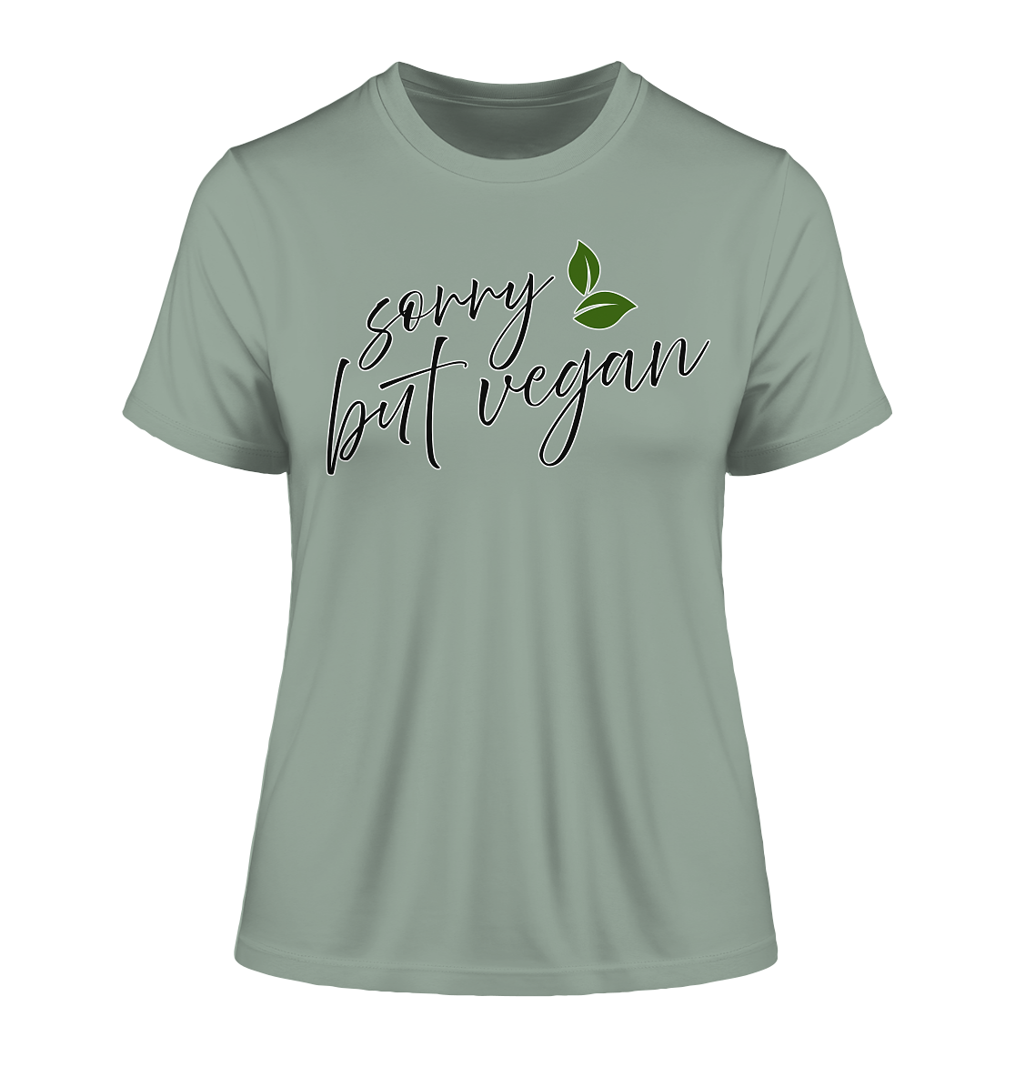 Motif "sorry but vegan" - tight-fitting women's organic T-shirt