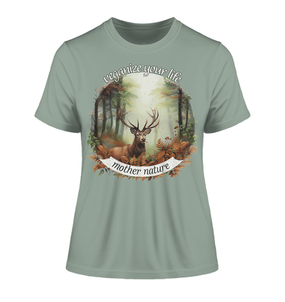 Motiv "mother nature" - eng geschnittenes Damen Bio T-Shirt