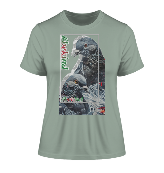 Motif "be kind" - tight-fitting women's organic T-shirt