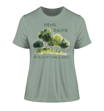 Motiv "mehr Bäume" - eng geschnittenes Damen Bio T-Shirt