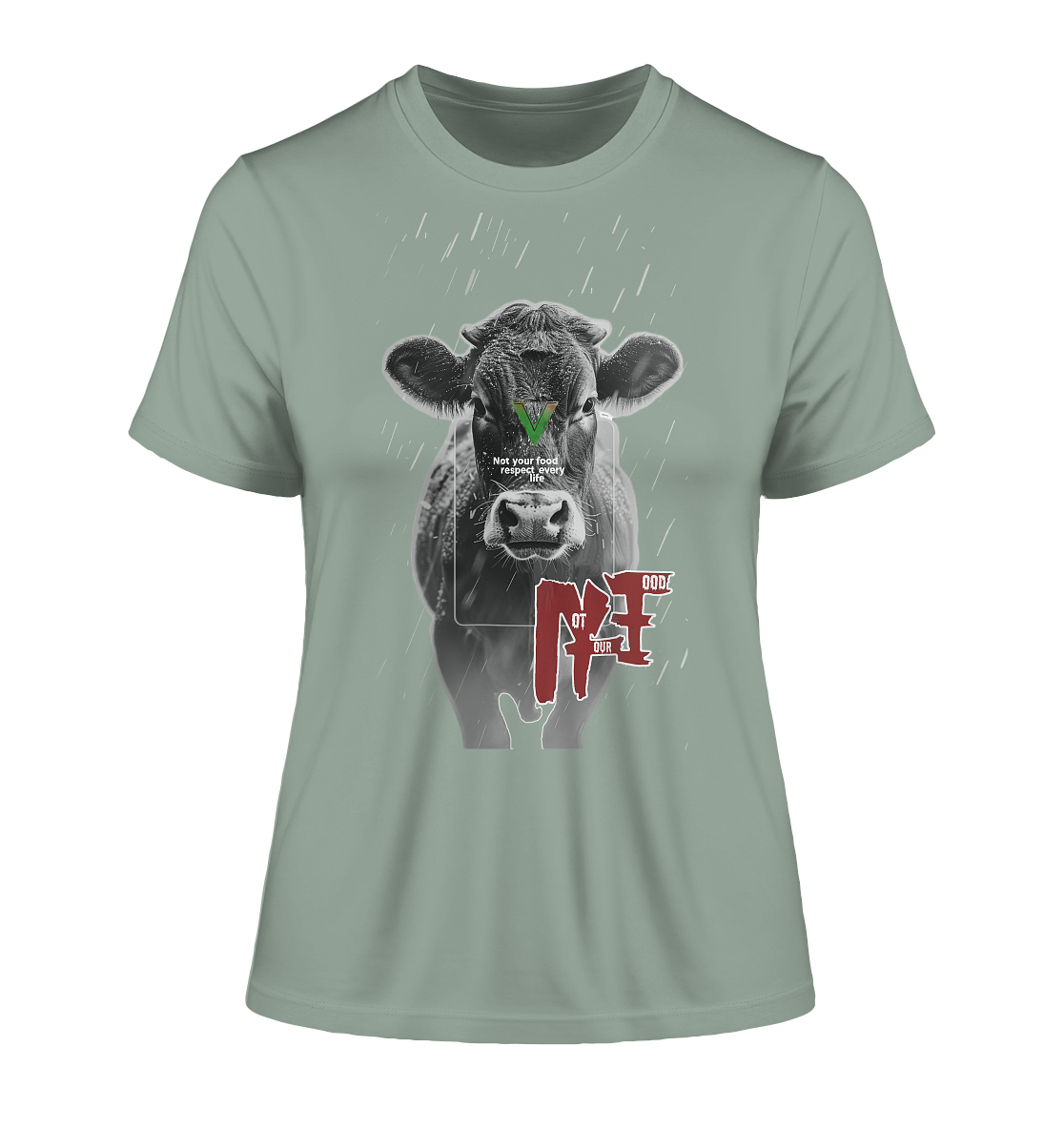 Motiv "not your food" - eng geschnittenes Bio Damen T-Shirt