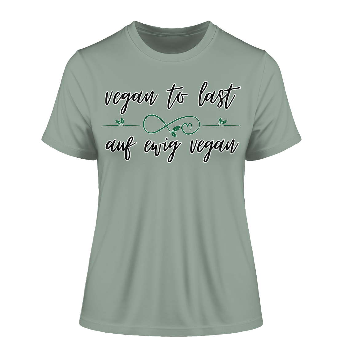 Motiv "vegan to last" - eng geschnittenes Damen Bio T-Shirt