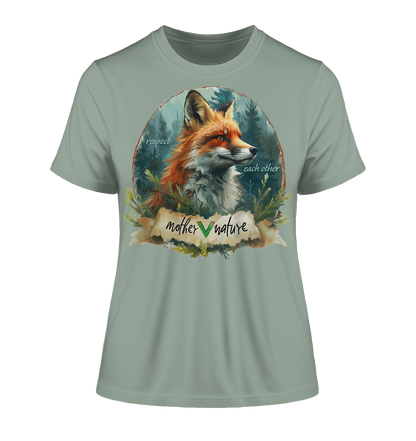 Motif "respect each other" - tight-fitting women's organic T-shirt