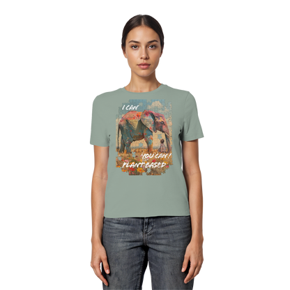 vegwear "I can you can"- eng geschnittenes Damen T-Shirt, bio, vegan