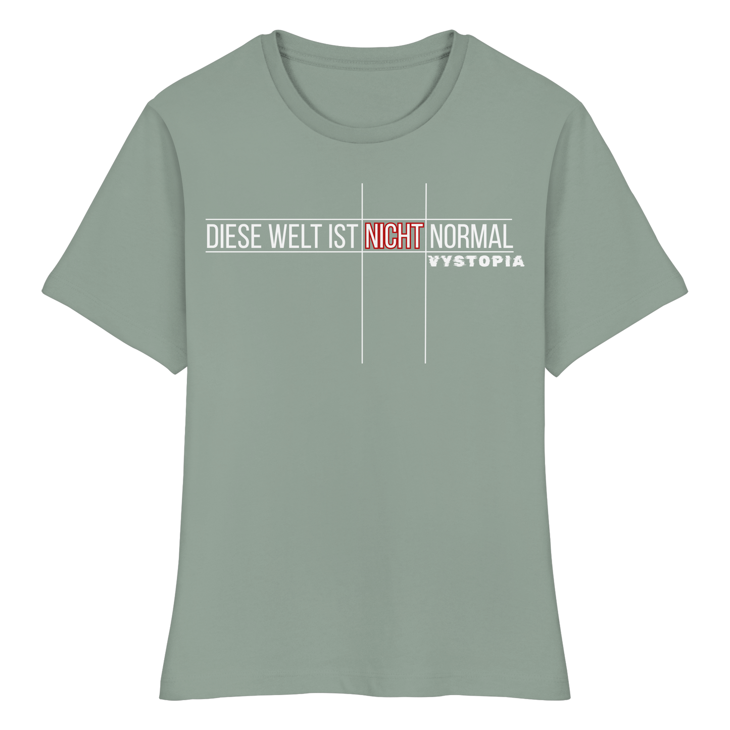 vegwear "Diese Welt ist nicht normal" - eng geschnittenes Damen Bio T-Shirt