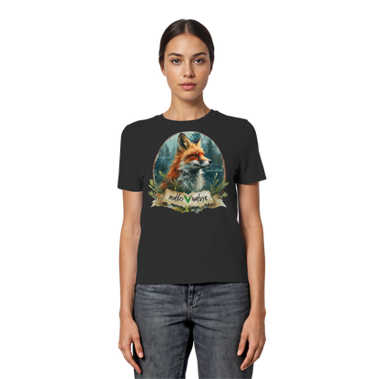 vegwear "respect each other" - eng geschnittenes Damen T-Shirt, bio, vegan