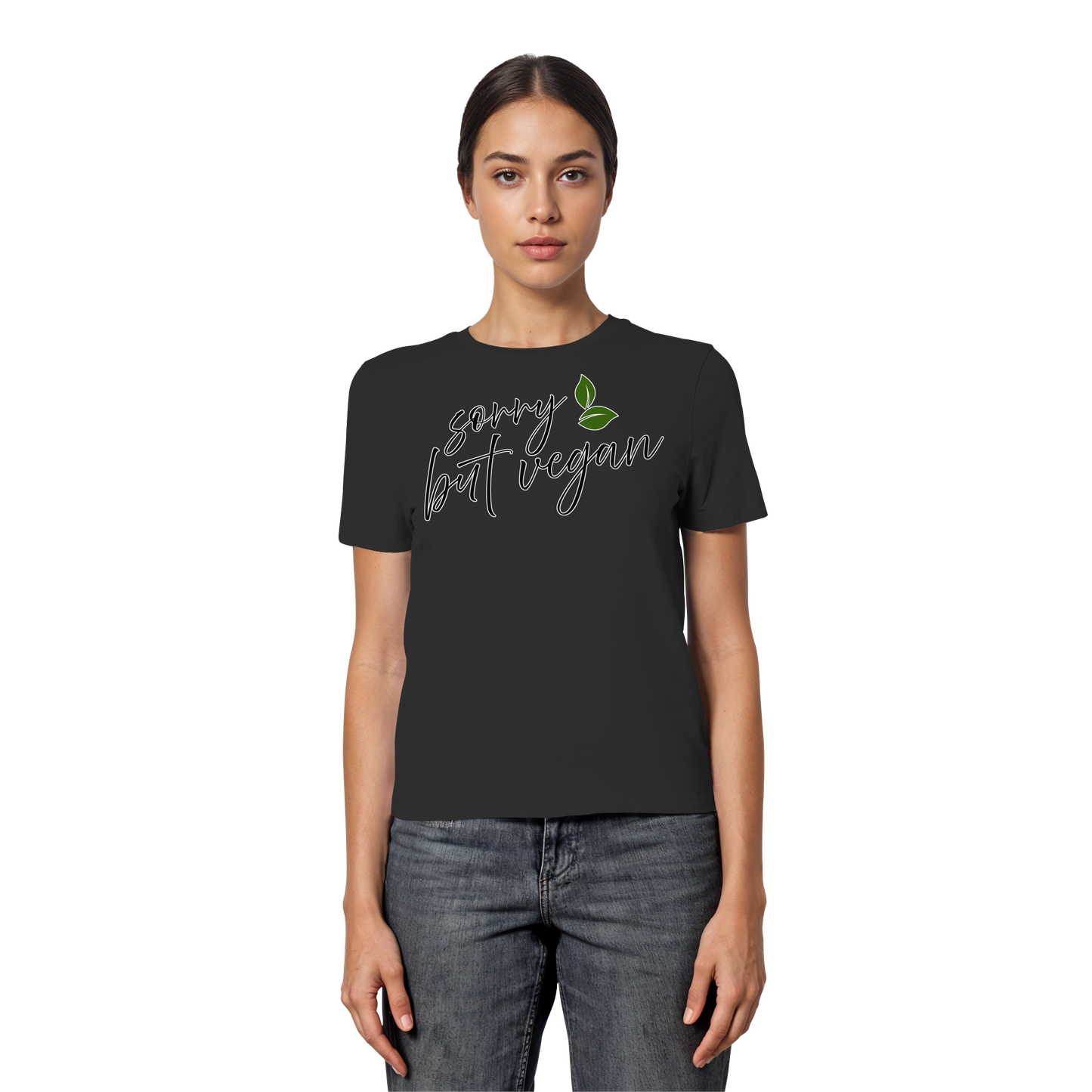 vegwear "sorry but vegan" - slim-fit women's T-shirt, organic, vegan, sustainable
