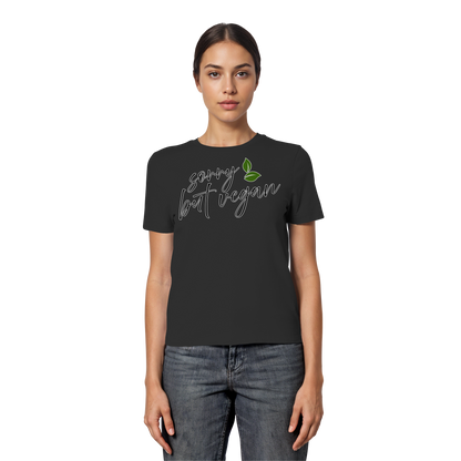 vegwear "sorry but vegan" - slim-fit women's T-shirt, organic, vegan, sustainable