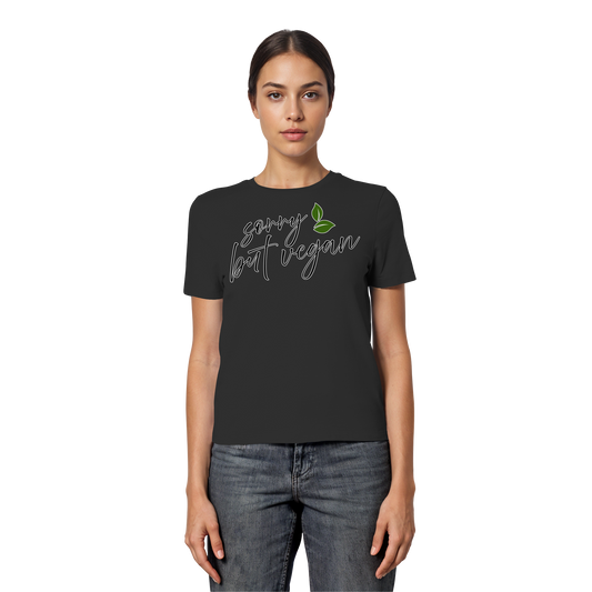 vegwear "sorry but vegan" - slim-fit women's T-shirt, organic, vegan, sustainable