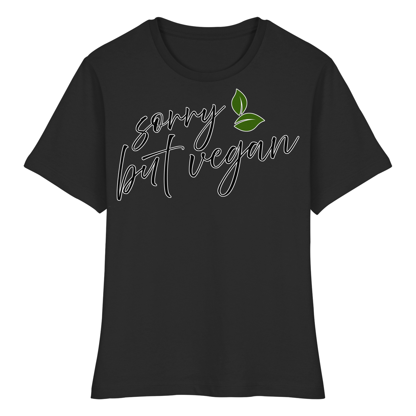 vegwear "sorry but vegan" - slim-fit women's T-shirt, organic, vegan, sustainable