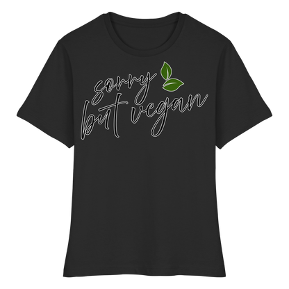vegwear "sorry but vegan" - slim-fit women's T-shirt, organic, vegan, sustainable