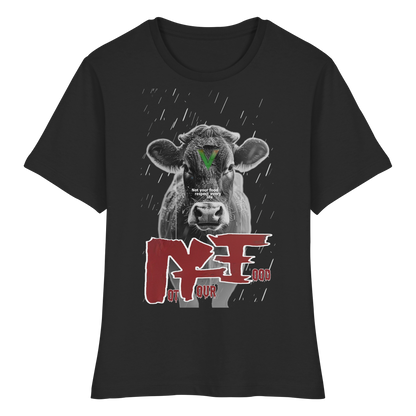 vegwear "not your food" - eng geschnittenes Damen Bio T-Shirt, vegan, fair